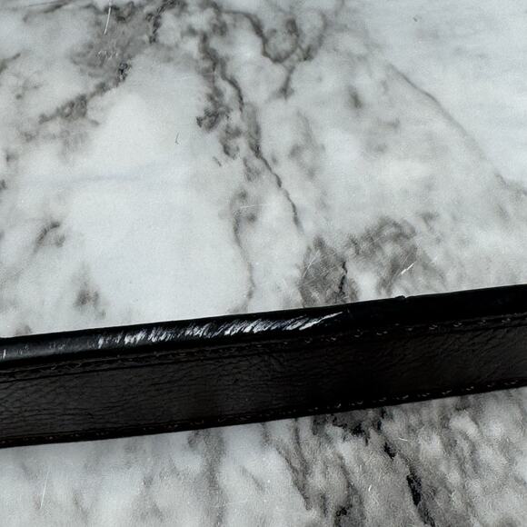 Columbia Black Brown Belt Mens Size 40 Dark Tone Metal Hardware - Picture 7 of 14